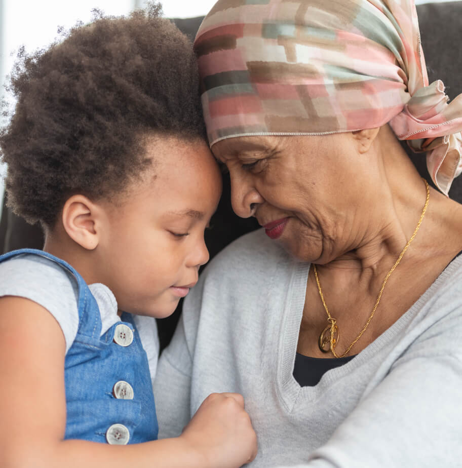 senior woman and granddaughter
